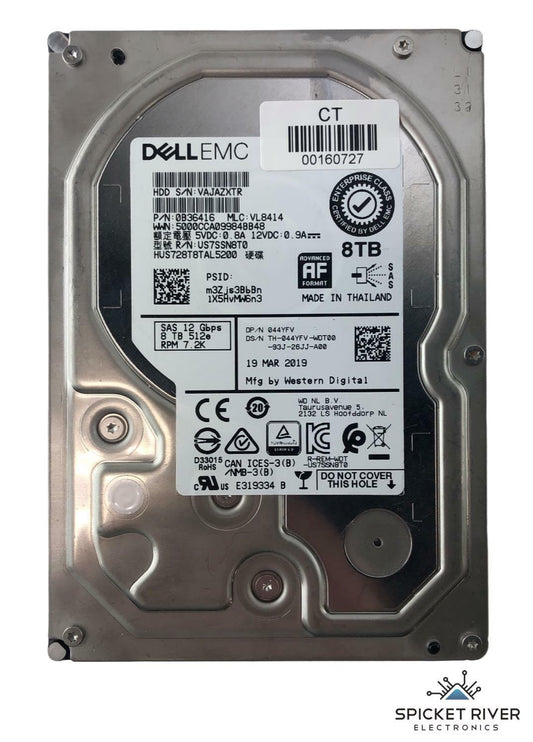 Dell EMC HUS728T8TAL5200 8TB HDD 3.5-inch 12Gbps SAS 7.2K Enterprise Hard Drive