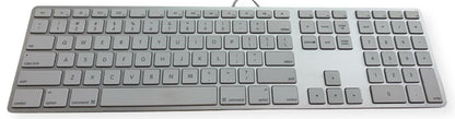 Genuine Apple A1243 Ultra Thin Aluminum USB Wired Keyboard - US Version