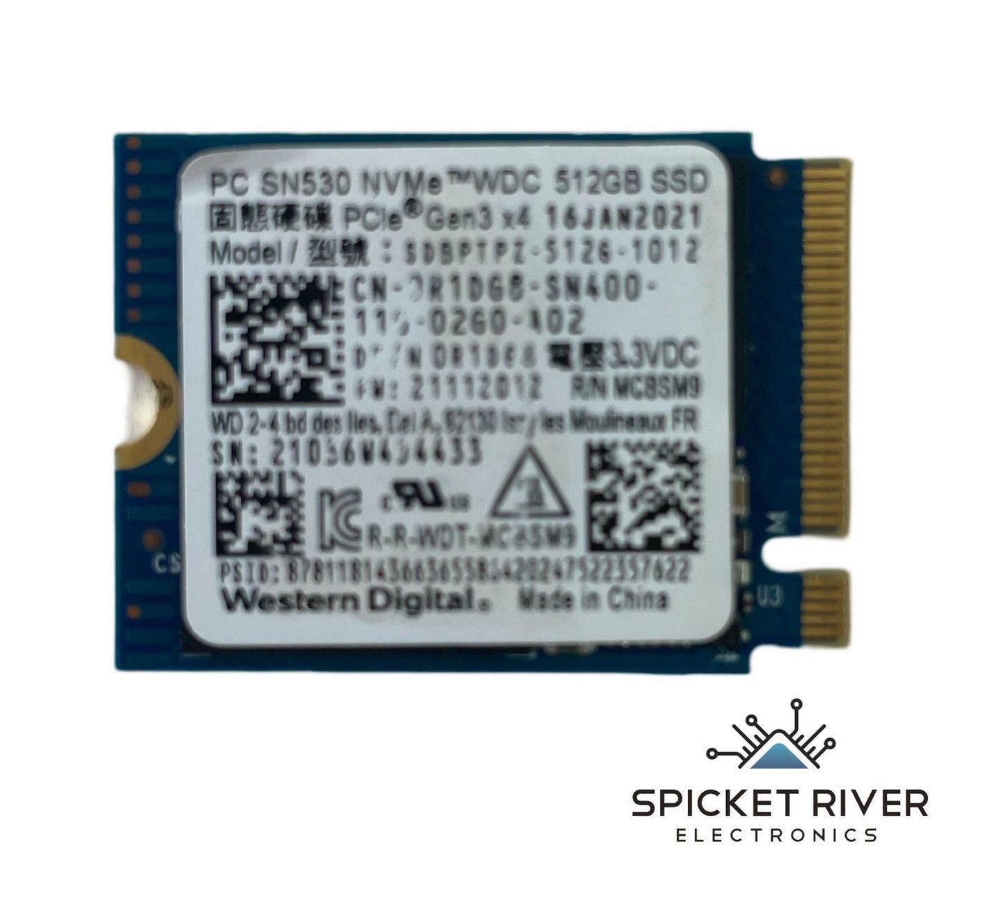 Western Digital SDBPTPZ-512G-1012 512GB NVMe m.2 SSD Solid State Drive SN530