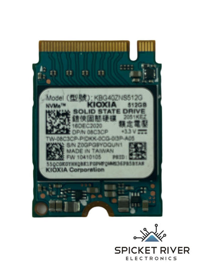 Kioxia KBG40ZNS512G NVMe m.2 512GB 30mm PCIe Solid State Drive SSD