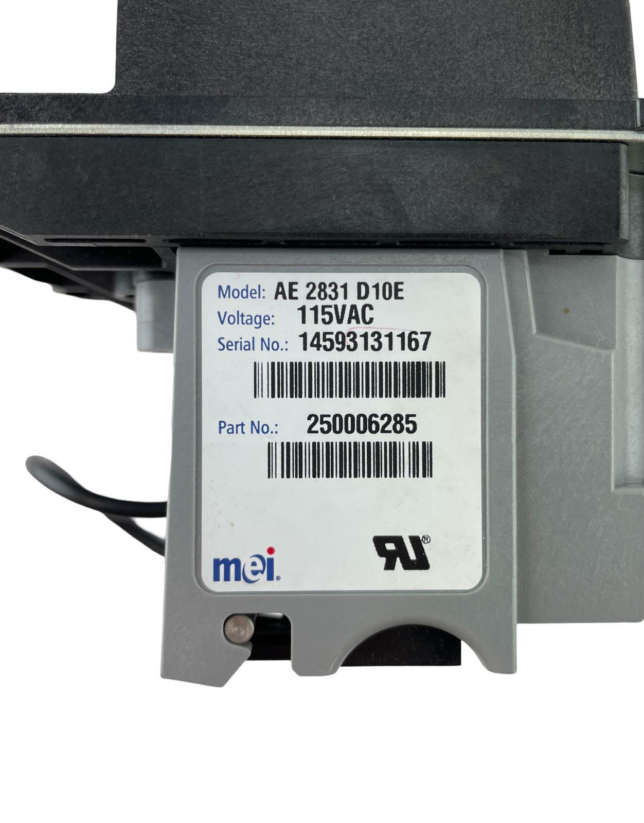 Mei AE 2831 D10E Bill Acceptor Validator 115VAC Part #: 250006285