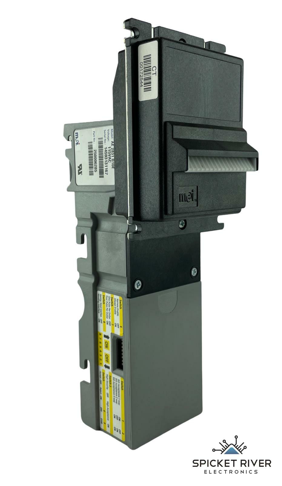 Mei AE 2831 D10E Bill Acceptor Validator 115VAC Part #: 250006285