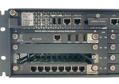 Avaya G450 Media Gateway - No Power Supplies - 1x S8300 1x MM711