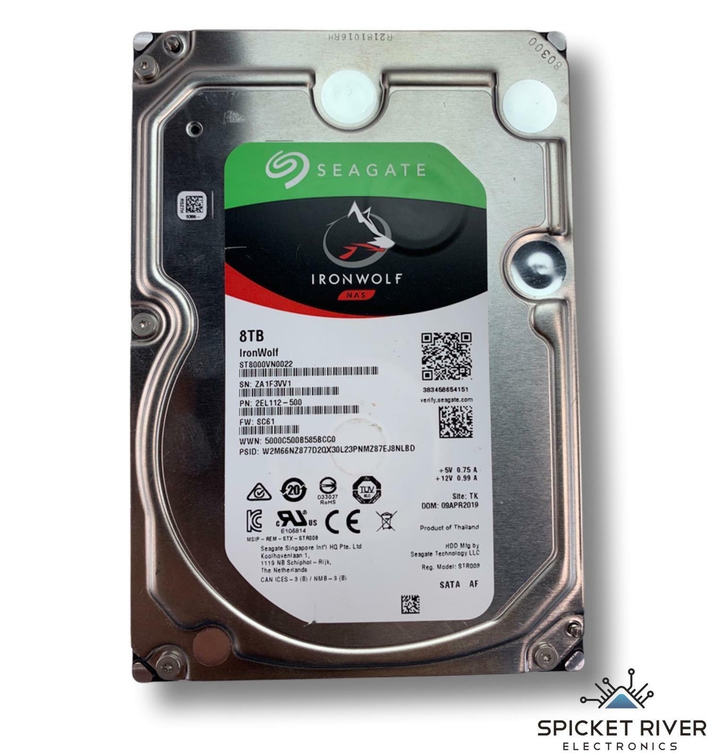 Seagate IronWolf ST8000VN0022 8TB 3.5" SATA 6Gbps 7200 RPM Internal HDD