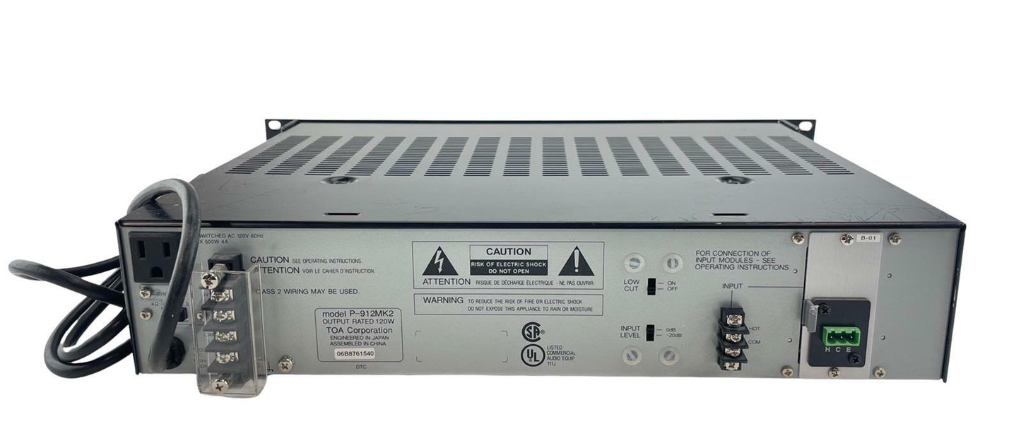 TOA 900 Series II 120W Professional 8-Channel Power Amplifier P-912MK2