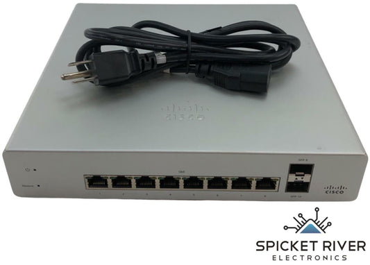 Cisco Meraki MS220-8P 8-Port Ethernet PoE Switch - Unclaimed w/ Power Cord