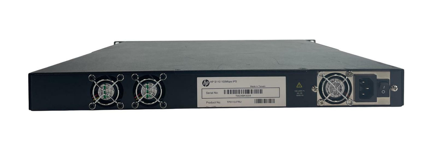 HP TippingPoint S110 IPS-100Mbps Network Intrusion Prevention System