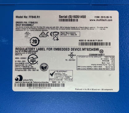 MultiTech FF840.R1 FaxFinder V.34 8-Port Fax Server - No AC