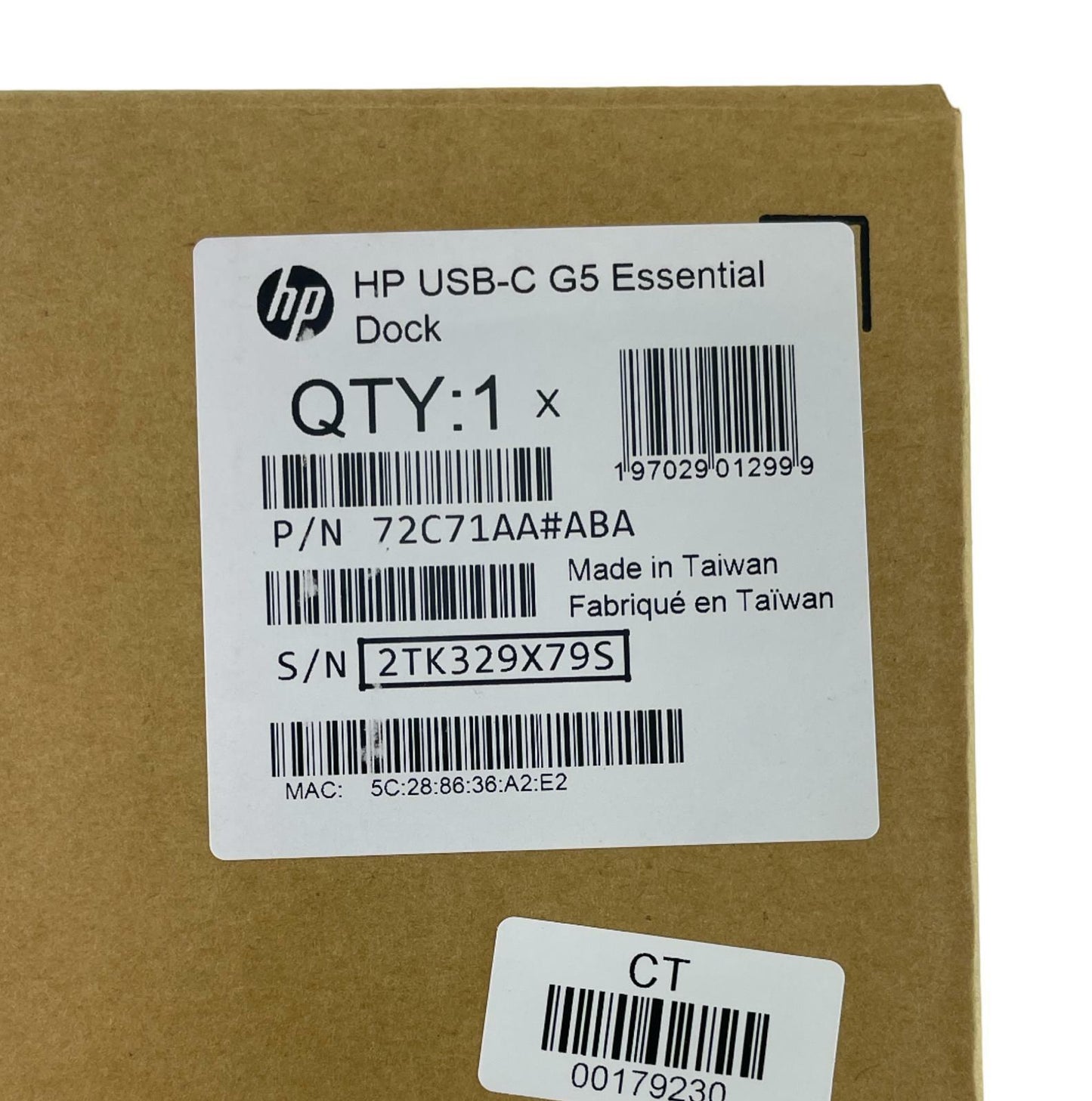 NEW - HP USB-C G5 Essential Docking Station PN: 72C71AA#ABA Dock