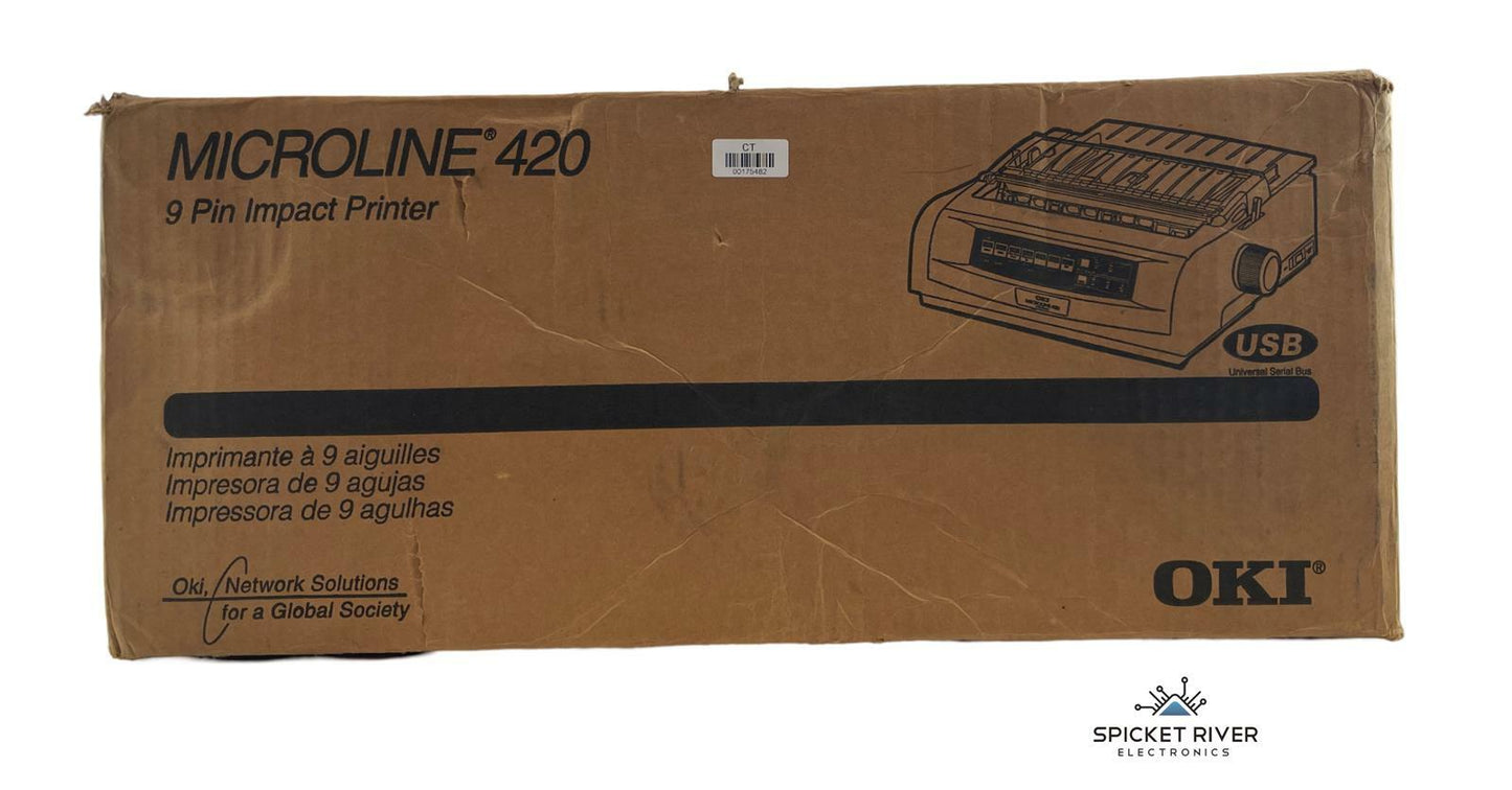 NEW - Open Box - Oki Microline 420 9-Pin Dot Matrix Printer - Black - D22900A