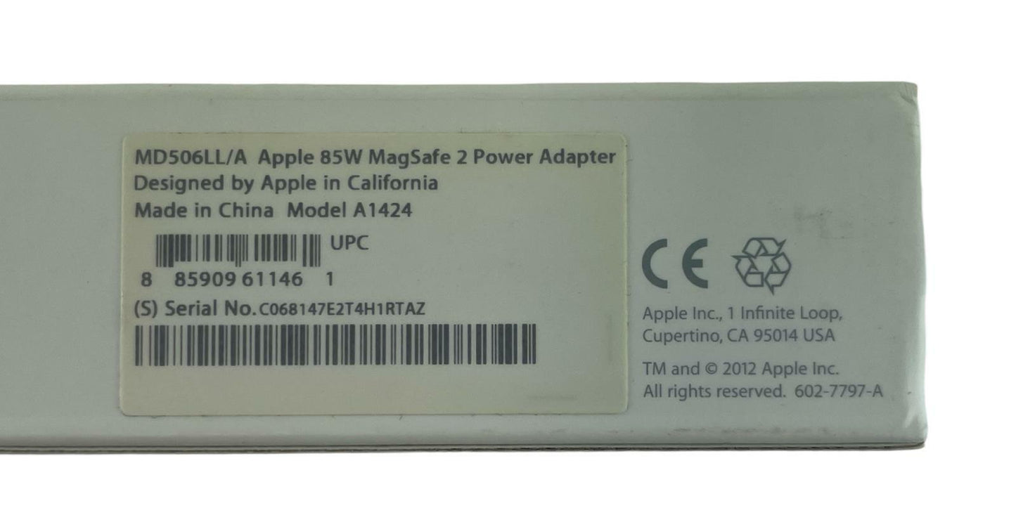 Open Box - Apple A1424 85W MagSafe 2 Power Adapter