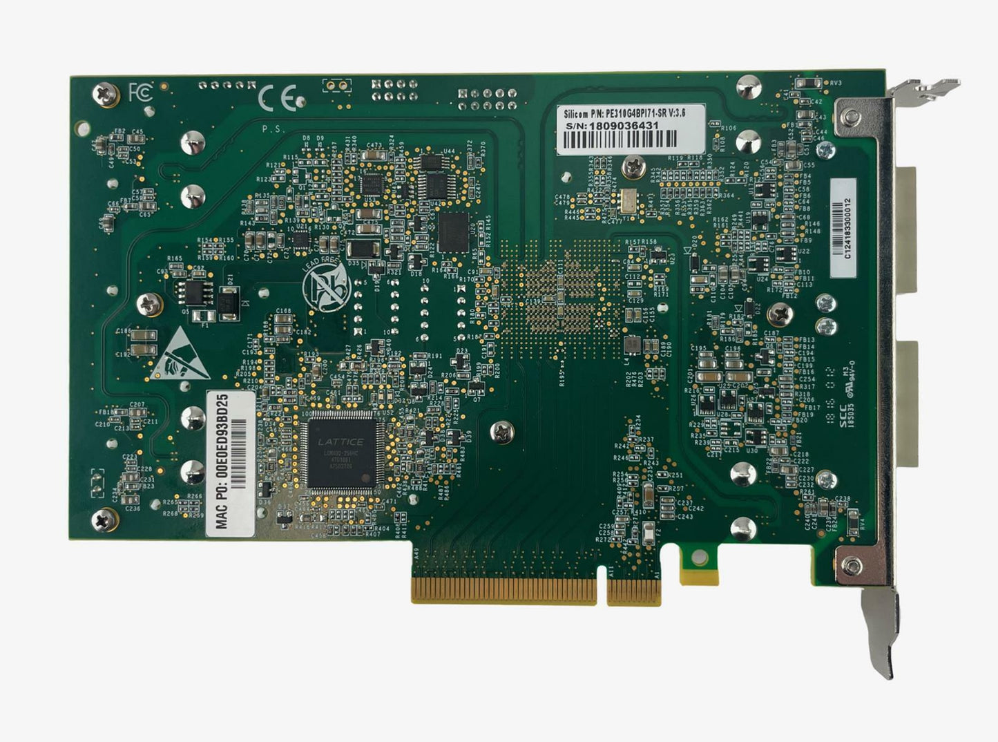 Silicom PE310G4BPI71-SR V:3.6 Quad Port Fiber 10G Ethernet PCI Bypass Adapter