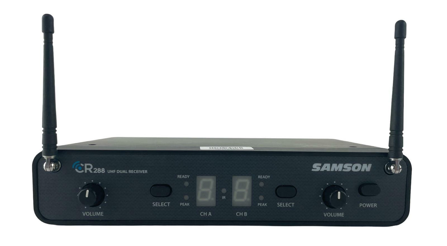 Samson CR288 UHF Dual Receiver + CB288 Beltpack Transmitter 542-566MHz No AC