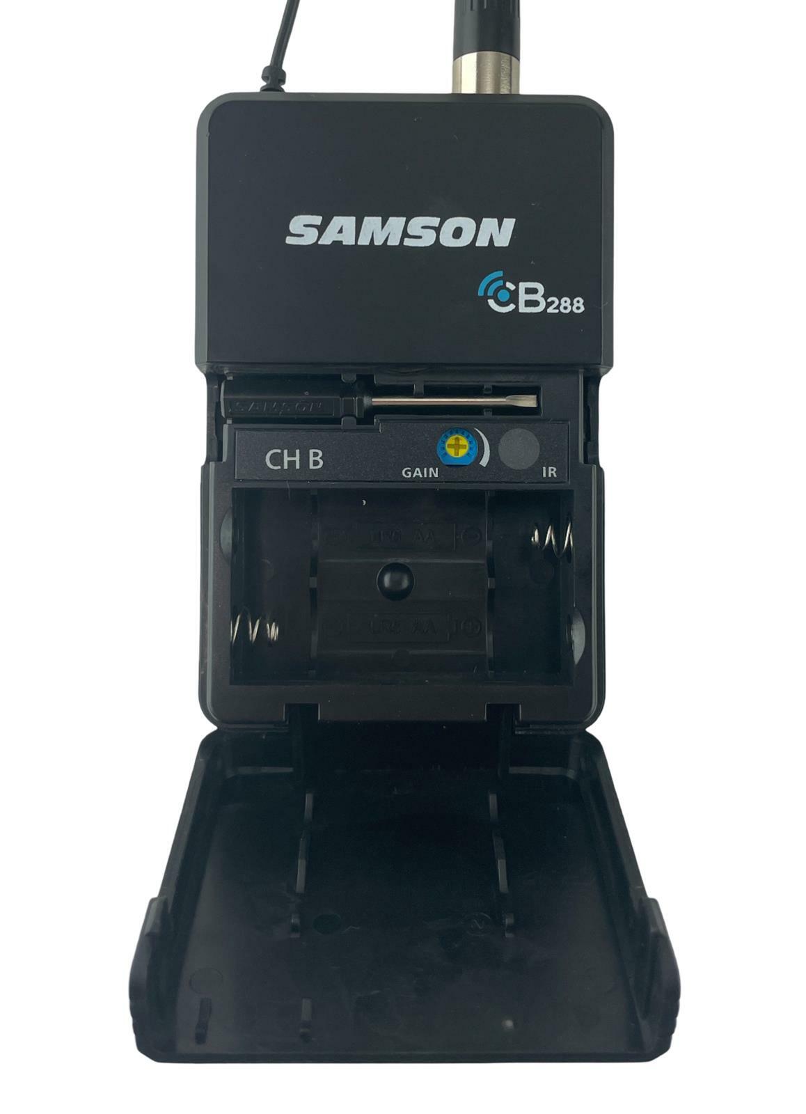 Samson CR288 UHF Dual Receiver + CB288 Beltpack Transmitter 542-566MHz No AC