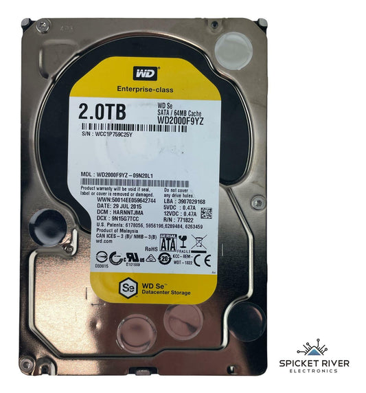 Western Digital WD2000F9YZ 3.5" 2TB SATA Enterprise Class Hard Drive HDD