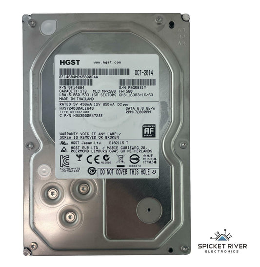 HGST HUS724030ALE640 3.5" 3TB HDD SATA 6.0 Gb/s 7200 RPM Hard Drive