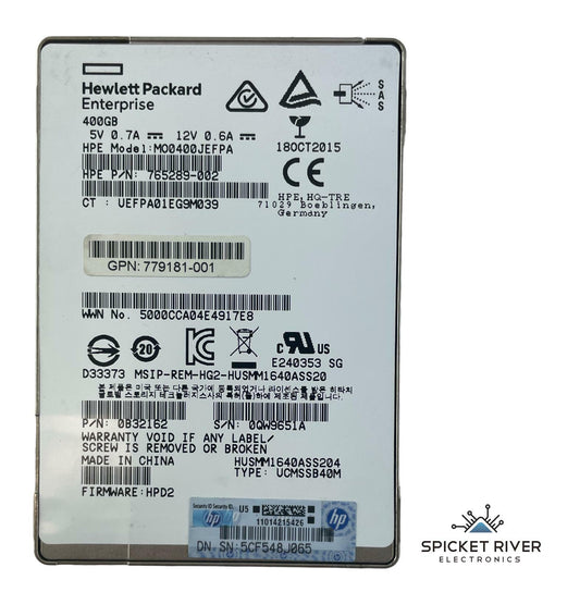 HP Enterprise MO0400JEFPA 2.5" 400GB SAS 12.0Gbps SSD Solid State Drive