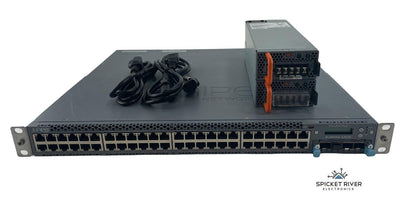 Juniper EX4300-48P PoE Switch w/ 611-063980 4x10GB SFP Ethernet Card 2x 550W PSU