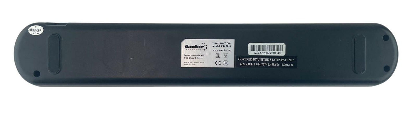 Ambir PS600-3 TravelScan Pro Portable Mobile Document and ID Scanner