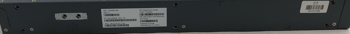 Juniper EX4300-48P 48-Port Gigabit PoE+ Networking Switch 2x PSUs
