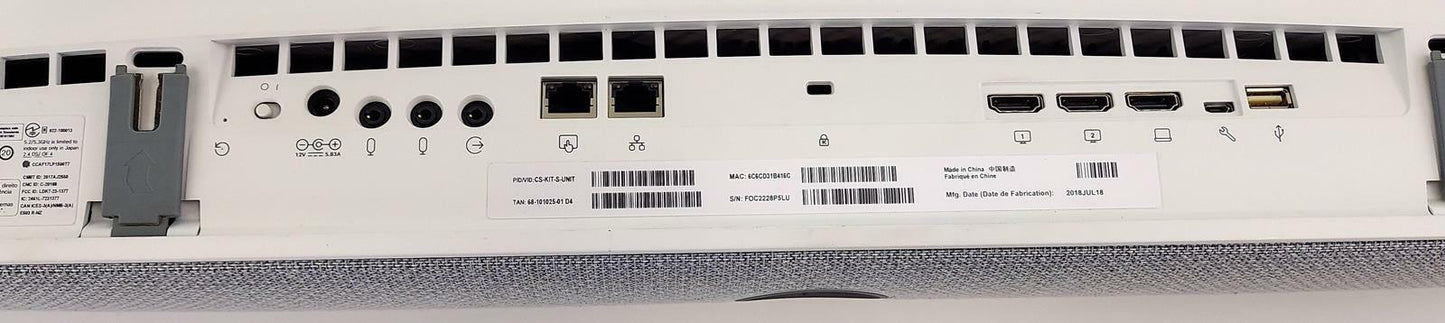 Cisco WebEx Spark Room Kit TTC7-23 Camera Bar Telepresence Unit