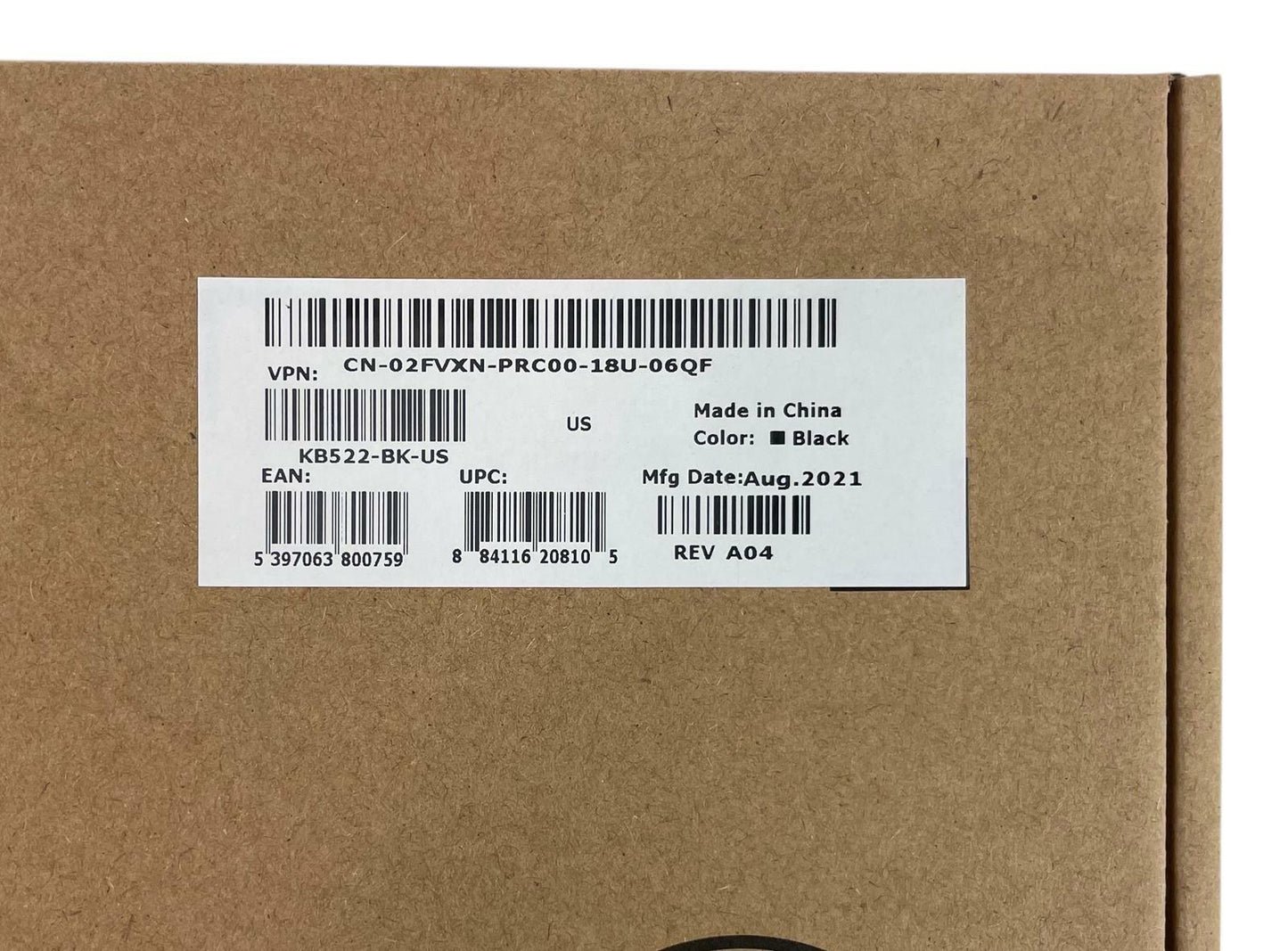 NEW - Dell KB522-BK-US Business Multimedia Wired Keyboard with Palmrest - Black