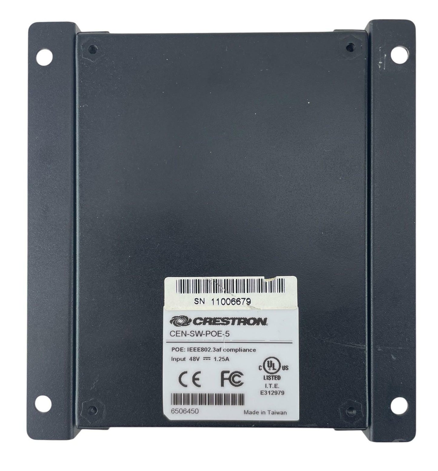 Crestron CEN-SW-POE-5 5-Port PoE Gigabit Network Switch w/ AC Power Adapter