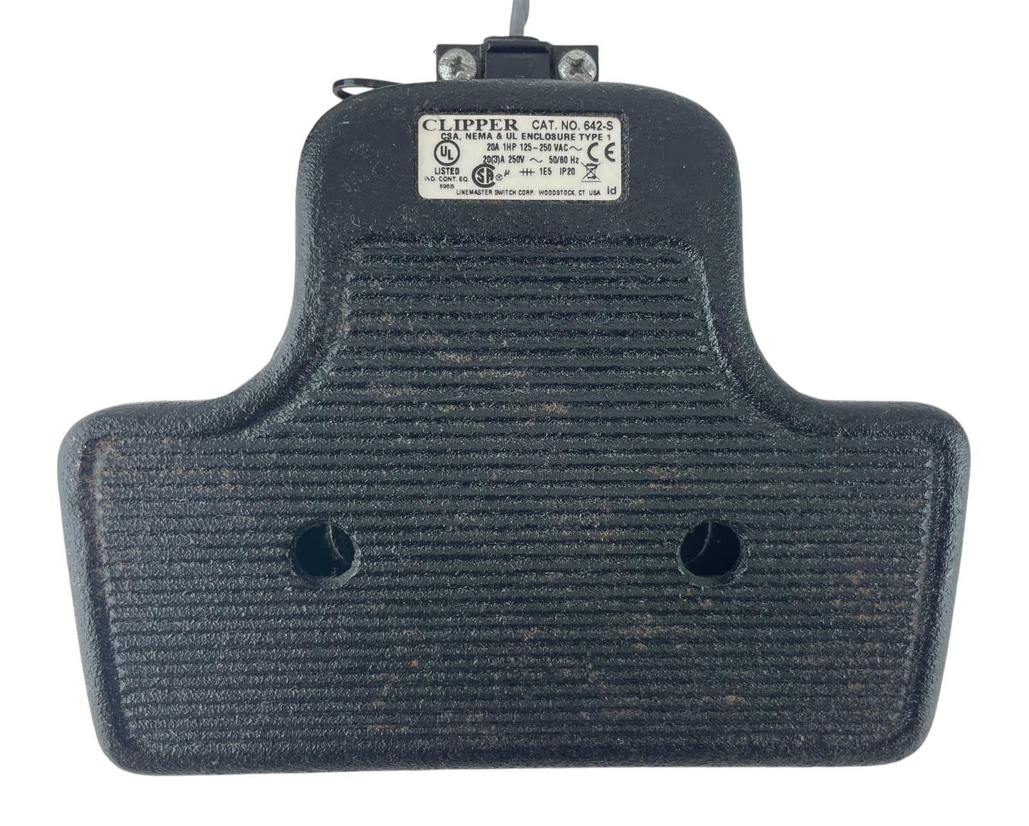 LineMaster Clipper 642-S Single Pedal Footswitch 3-Pin 10ft Cable