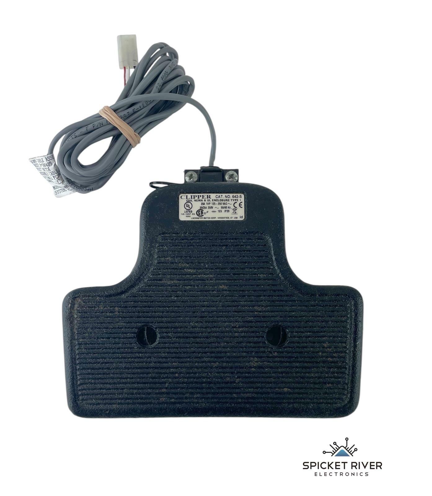 LineMaster Clipper 642-S Single Pedal Footswitch 3-Pin 10ft Cable