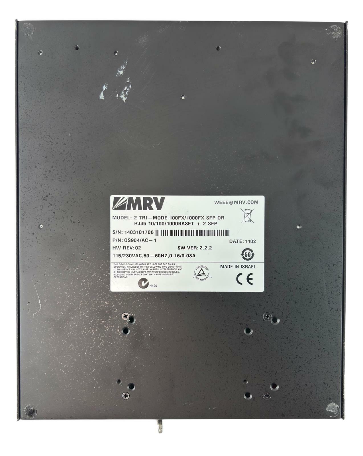 MRV Comm. OS-904 2 Tri-Mode - RJ45 10/100/1000BaseT Managed Switch