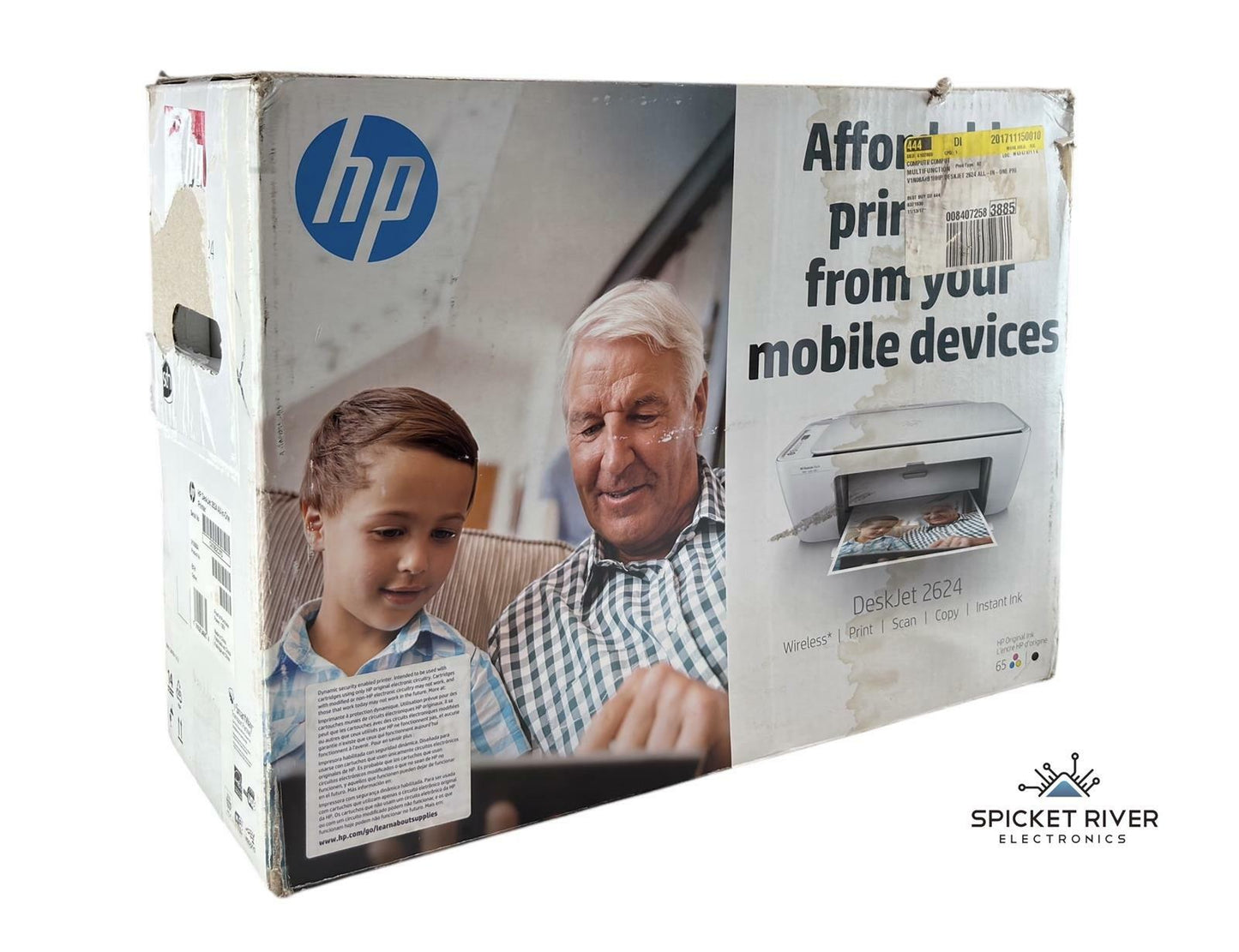 NEW - HP Deskjet 2624 All-in-One Wireless Instant Ink Printer, Copier, Scanner