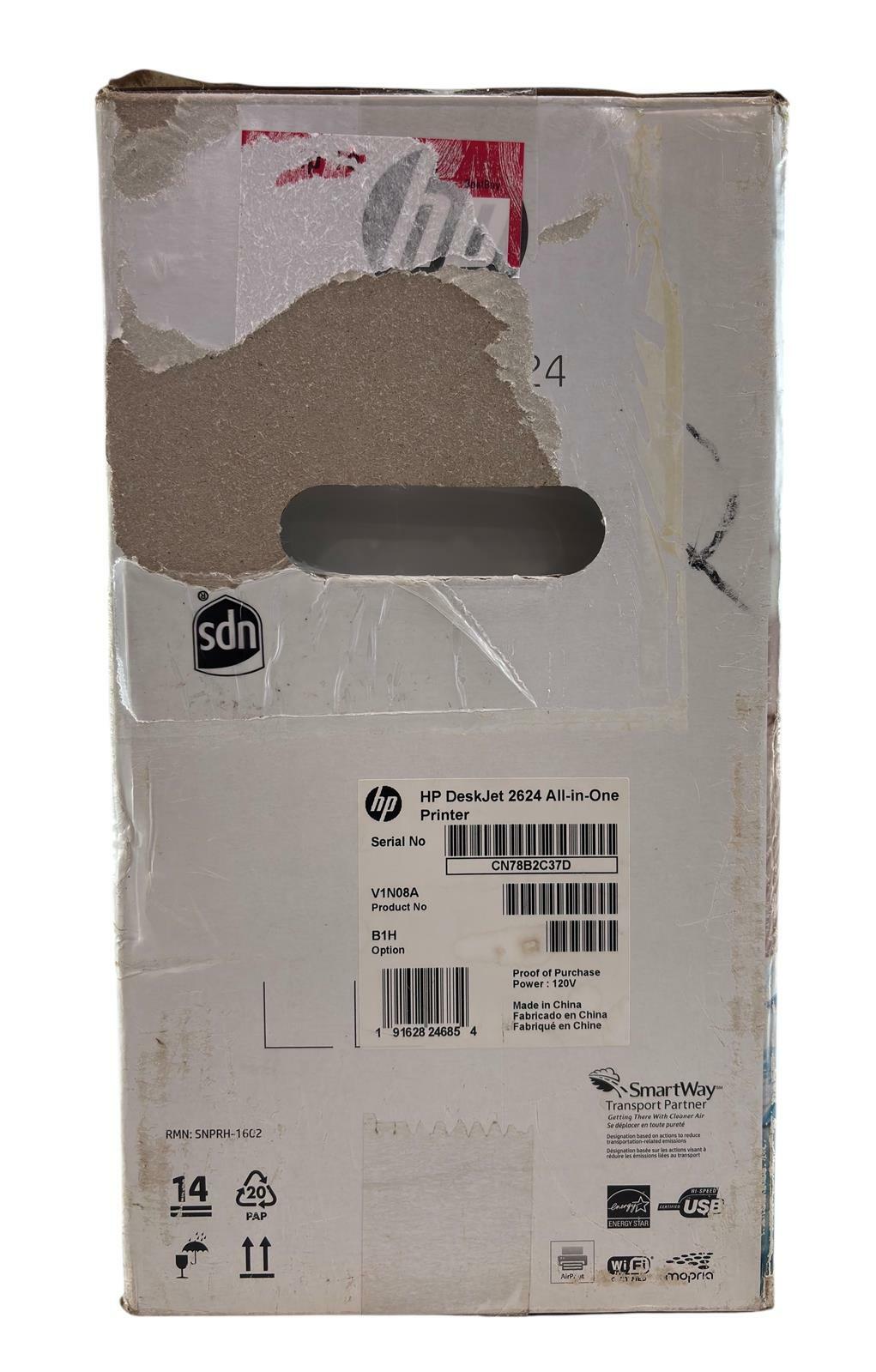 NEW - HP Deskjet 2624 All-in-One Wireless Instant Ink Printer, Copier, Scanner