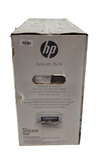 NEW - HP Deskjet 2624 All-in-One Wireless Instant Ink Printer, Copier, Scanner