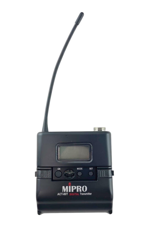 MiPro ACT-80T Wideband Digital Bodypack Transmitter 6E Freq w/ MU-53L Mic - READ