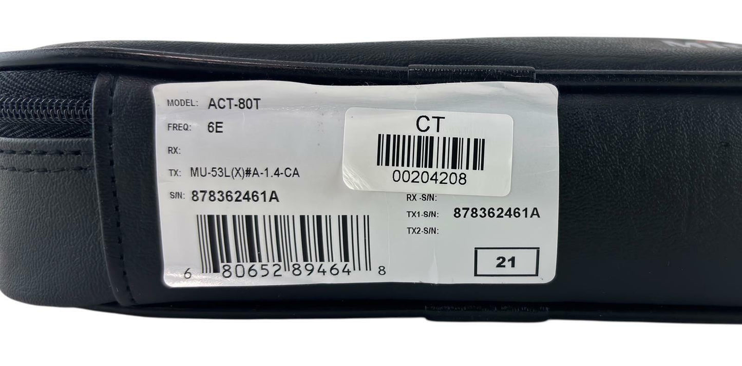 MiPro ACT-80T Wideband Digital Bodypack Transmitter 6E Freq w/ MU-53L Mic - READ