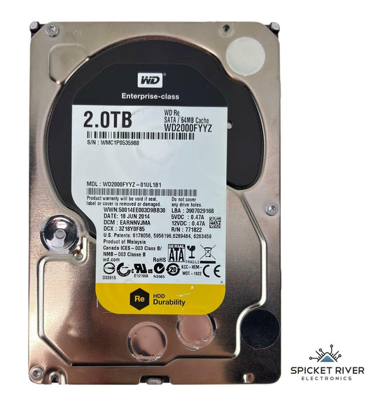 WD WD2000FYYZ 2TB SATA 7.2K RPM 64MB Cache 3.5-Inch Enterprise Hard Drive HDD