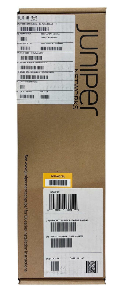 NEW - Open Box - Juniper EX-PWR3-930-AC 930W AC EX4200 Power Supply