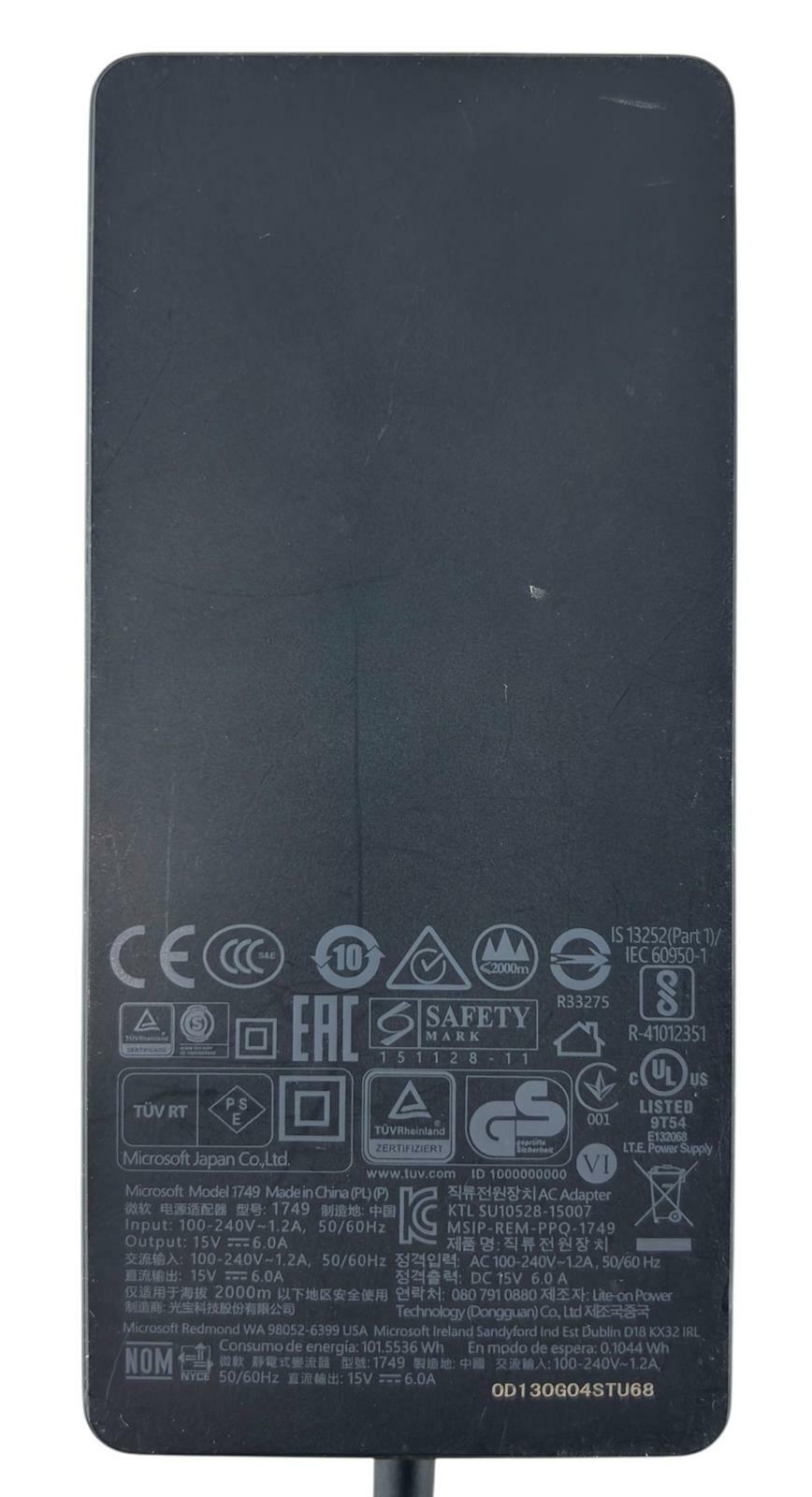 Genuine Microsoft 1749 90W Docking Station Power Supply