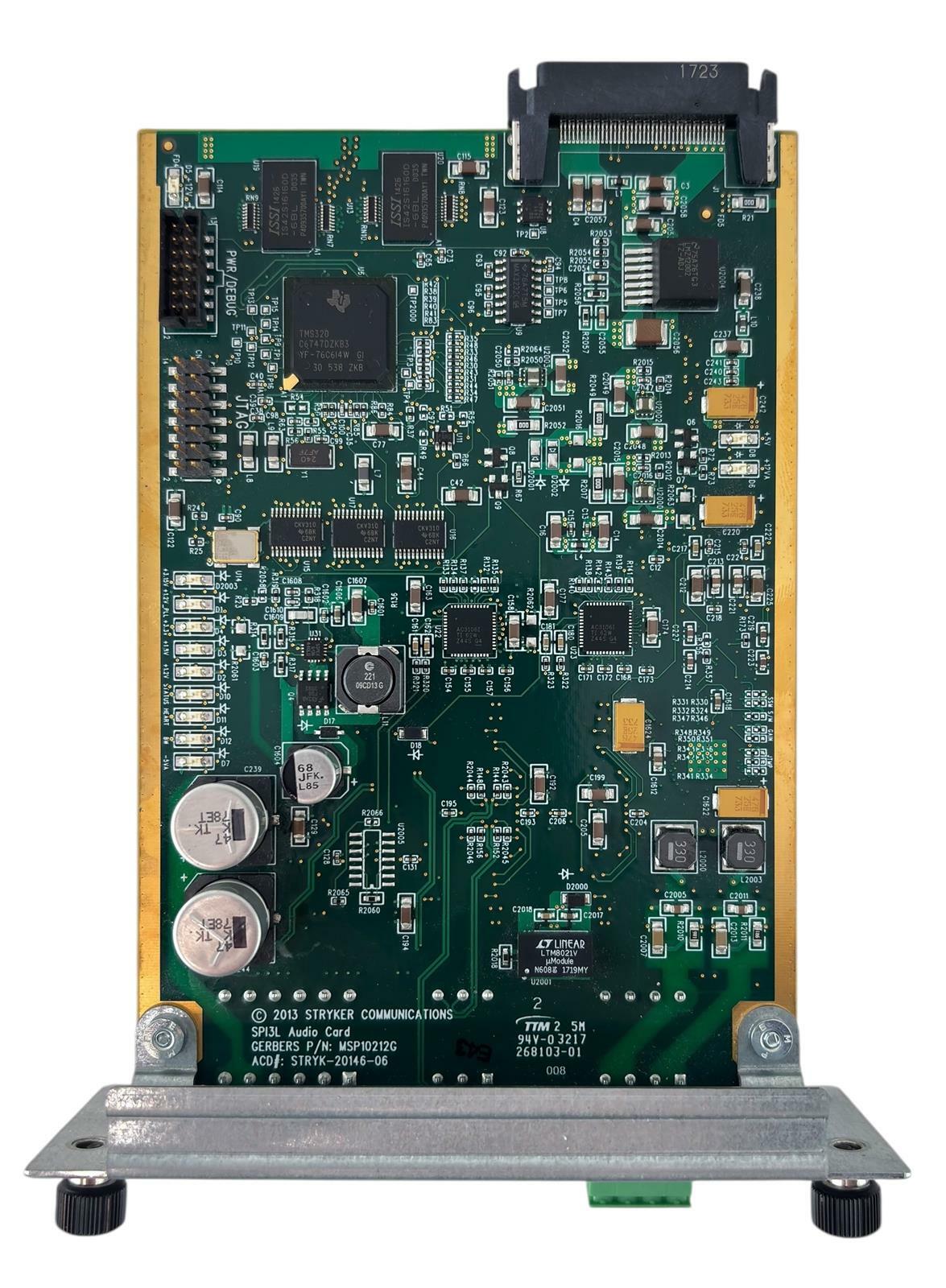 Stryker Communications MSP10212G SPI3L Audio Card Module STRYK-20146-06