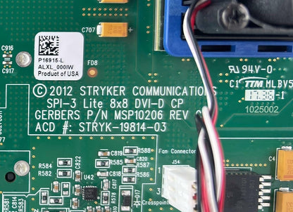 Stryker Communications MSP10206 SPI-3 Lite 8x8 DVI-D CP STRYK-19814-03