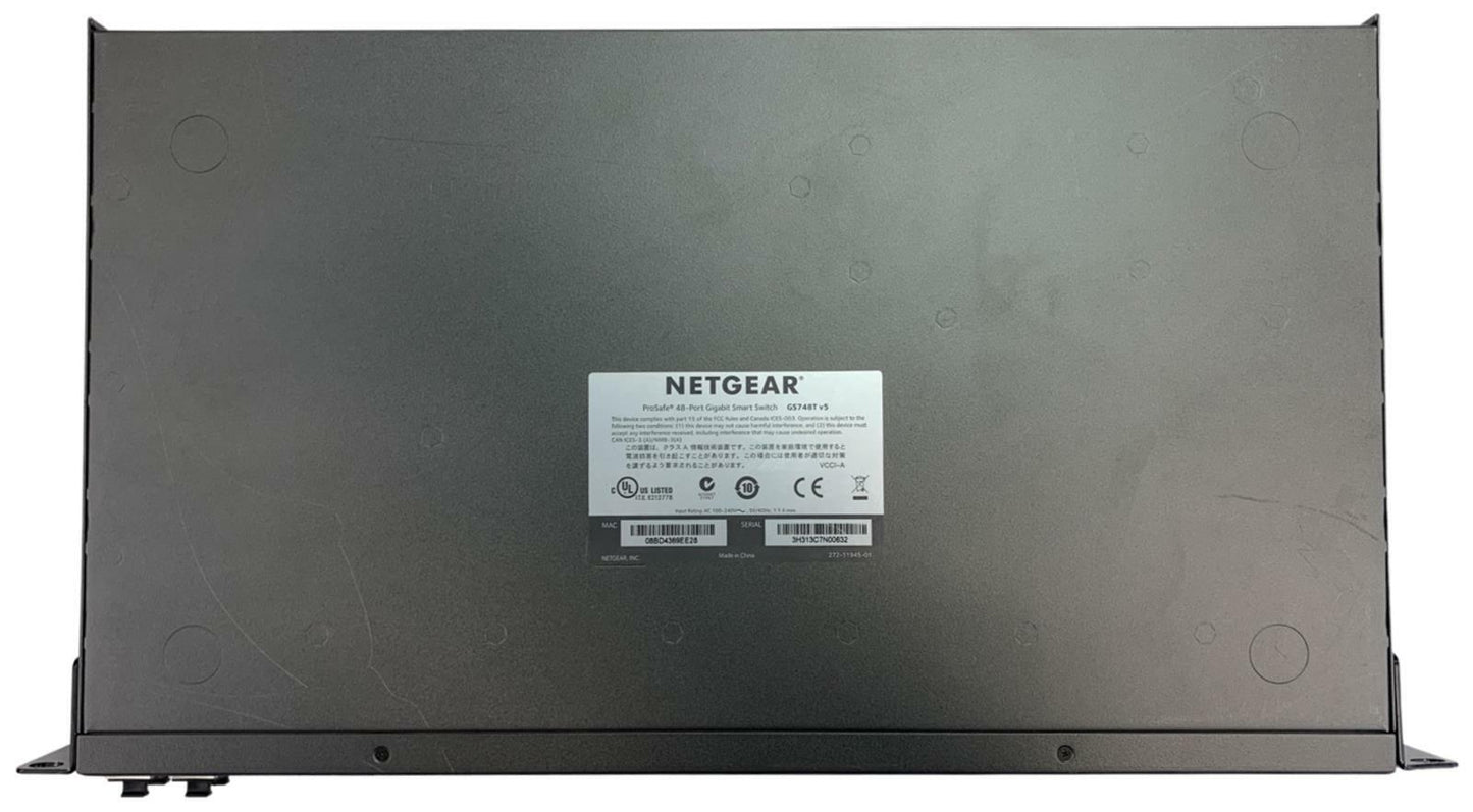 NetGear ProSafe GS748T 48-Port Gigabit Ethernet Smart Managed Switch