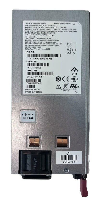 Cisco NXA-PDC-930W-PI Nexus 9000 930W DC Power Supply DD-2961-2SB1