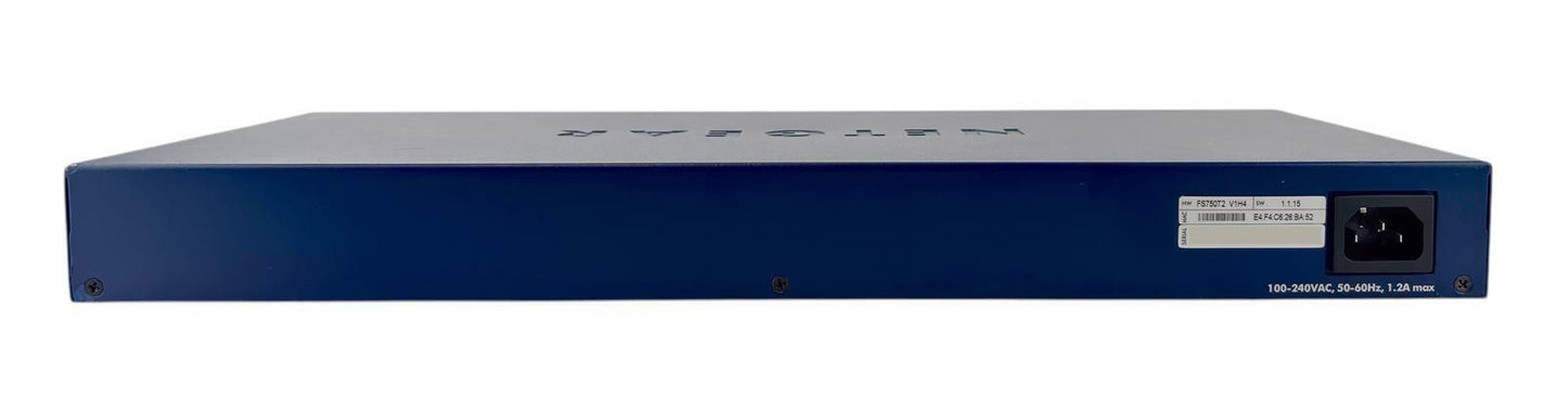Netgear ProSafe FS750T2 48-Port 10/100 Smart Switch SFP Uplink