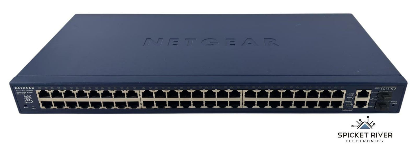 Netgear ProSafe FS750T2 48-Port 10/100 Smart Switch SFP Uplink