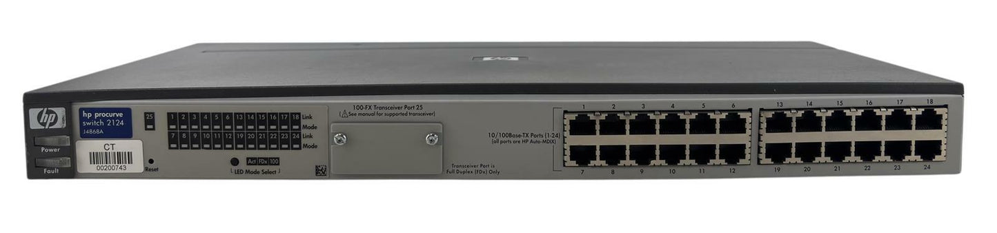 HP J4868A ProCurve 2124 24-Port 10/100Base-TX Ethernet Switch
