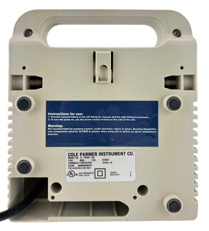 Cole-Palmer Air Admiral P-79202-00 Air Diaphragm Vacuum / Pressure Pump
