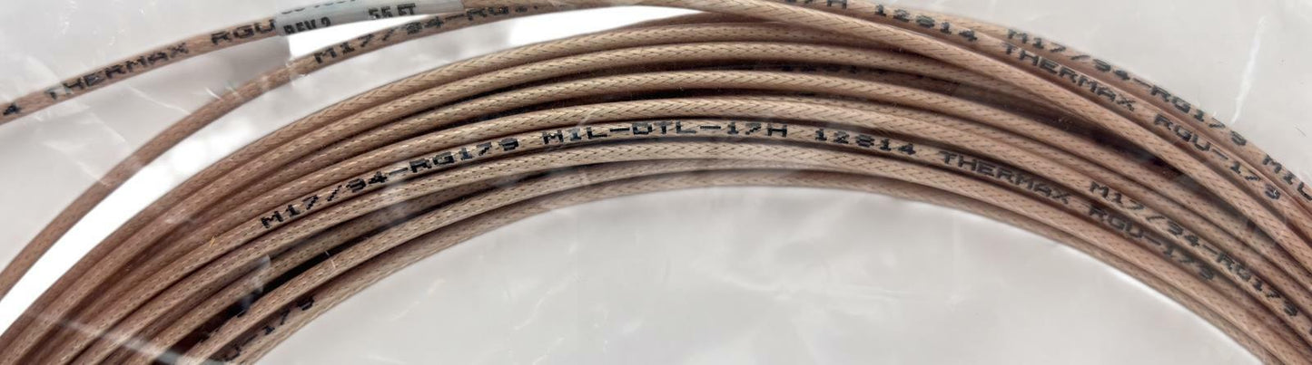 Thermax RGU-179 Teflon Silver Plated RG179 Mini SMB to BNC Male Connector - 55FT