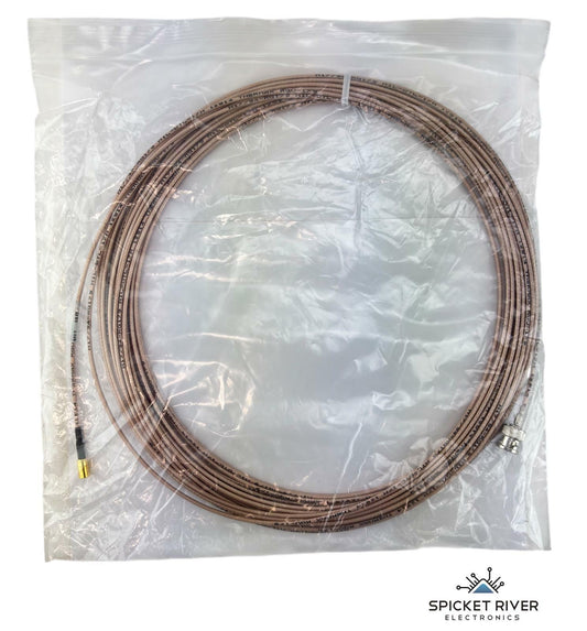 Thermax RGU-179 Teflon Silver Plated RG179 Mini SMB to BNC Male Connector - 55FT