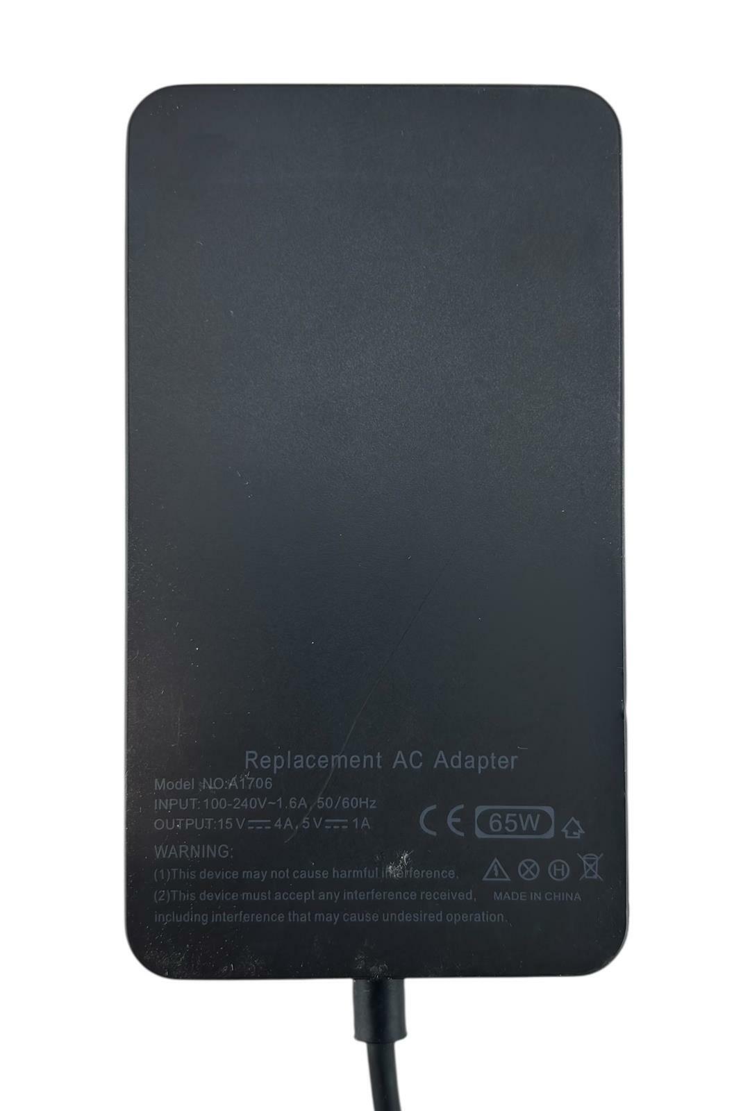 OEM Microsoft A1706 Replacement 65W AC Adapter for Surface Pro Book