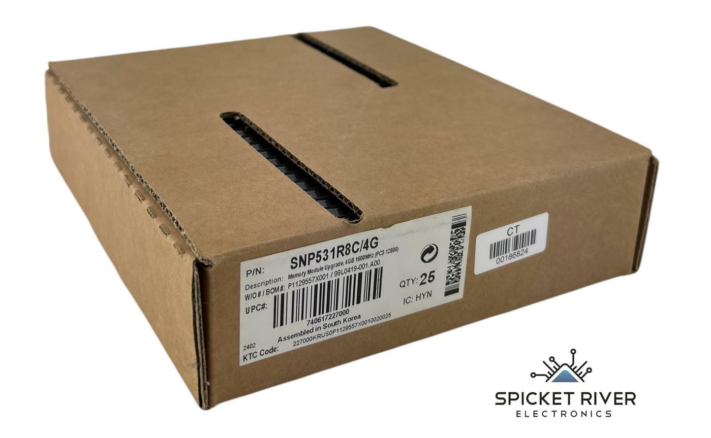 NEW - Lot of 25 - Dell SNP531R8C/4G 4GB DDR3 SDRAM PC3-12800 1Rx8 RAM Memory